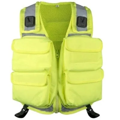 4 Pocket Transformer Vest Hi Vis Yellow