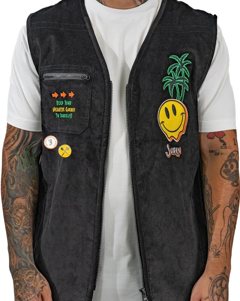 All Smiles Corduroy Zip Vest