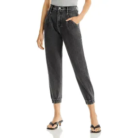 Aqua Womens High Rise Pleated Jogger Jeans