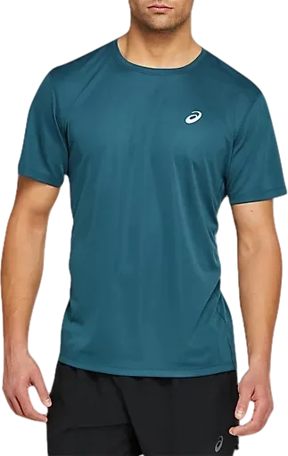 asics TEAL Blue Short Sleeve Running Top UK XL