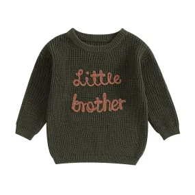 Baby Boys Deluxe Sweater - Black - LITTLE BROTHER - Autumn