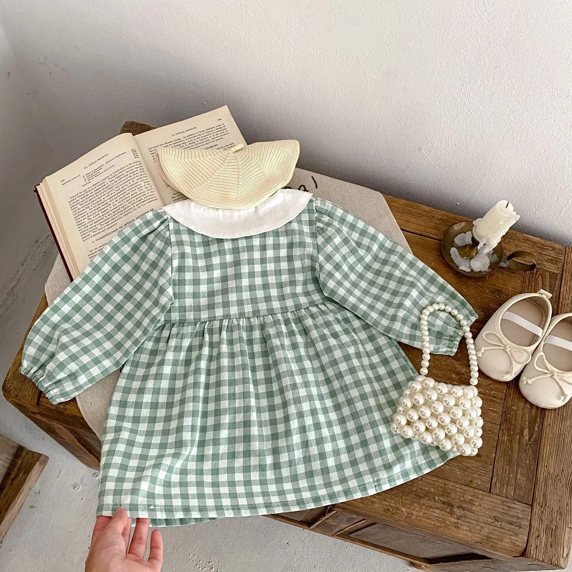 Baby Kid Girls Checked Dresses Wholesale 230828288