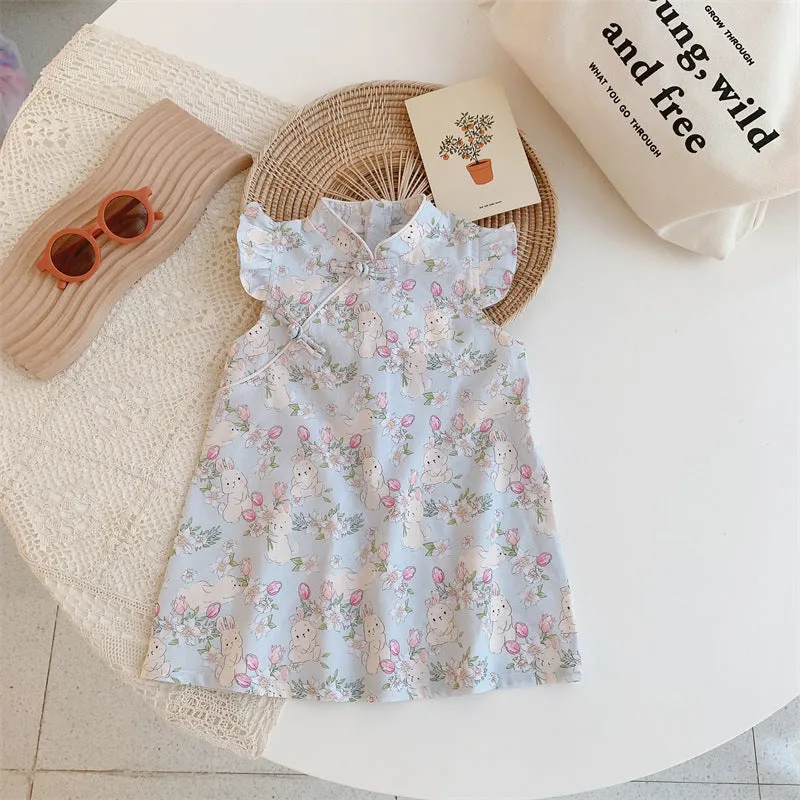 Baby Kid Girls Flower Cartoon Dresses