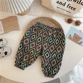 Baby Kid Unisex Checked Print Pants