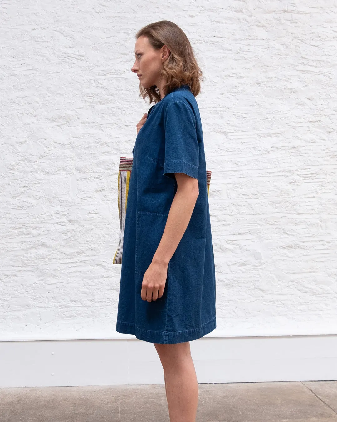 Bibico Wren dress, textured denim