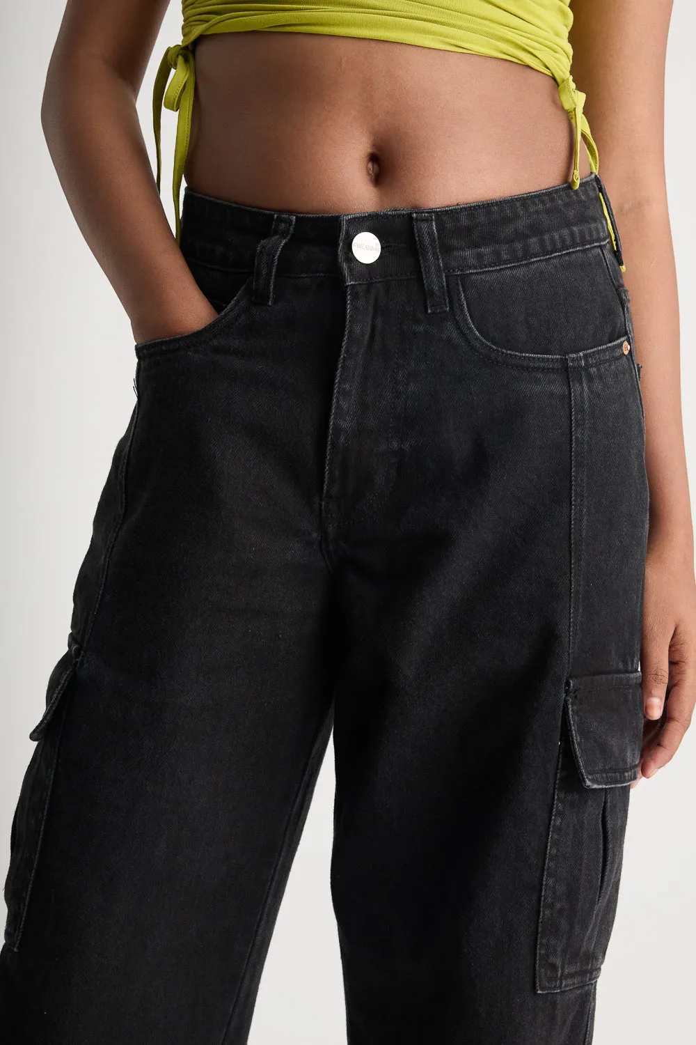 Black Urban Cargo Jeans