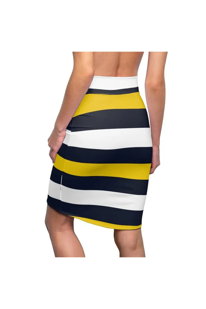 Blue Gold Women's Pencil Skirt