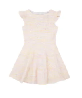 Optimized Title: Girls Pastel Tweed 3-Tiered Dress by Debra - Stylish and Comfortable for Special Occasions