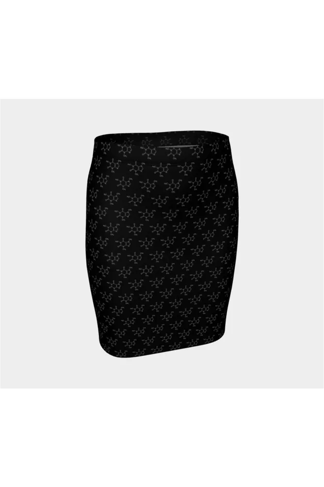 Caffeine Molecule Fitted Skirt