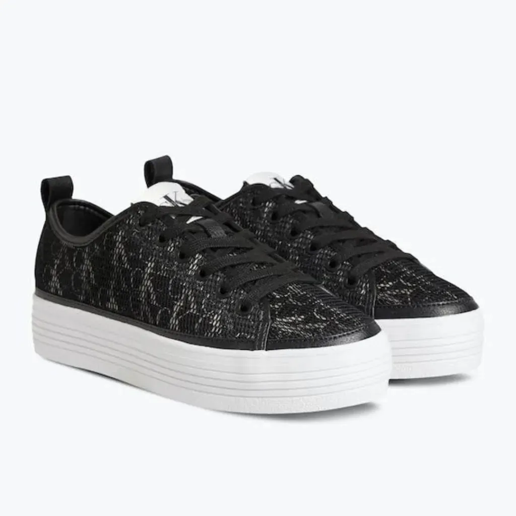 Calvin Klein Jeans Recycled Platform Logo Trainers Women - BLK