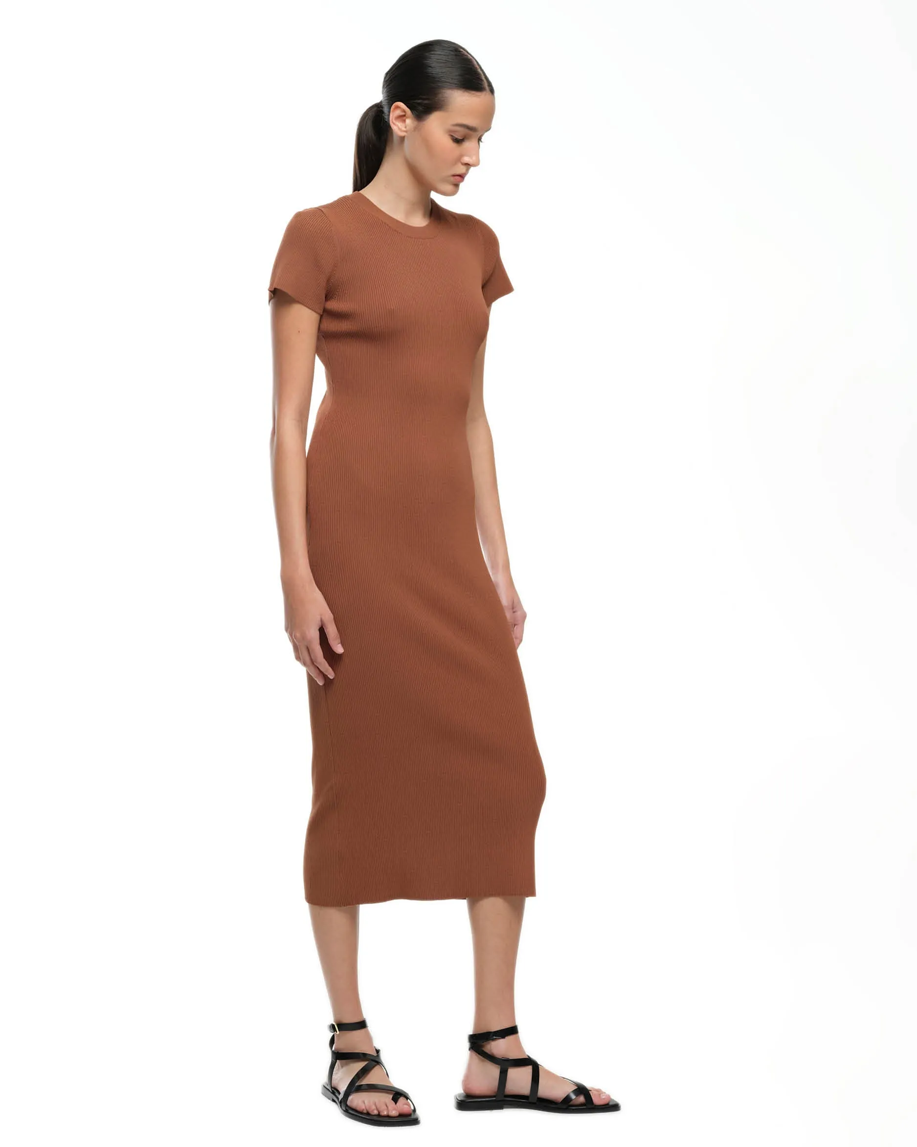 CAMILLA KNIT DRESS - COCOA