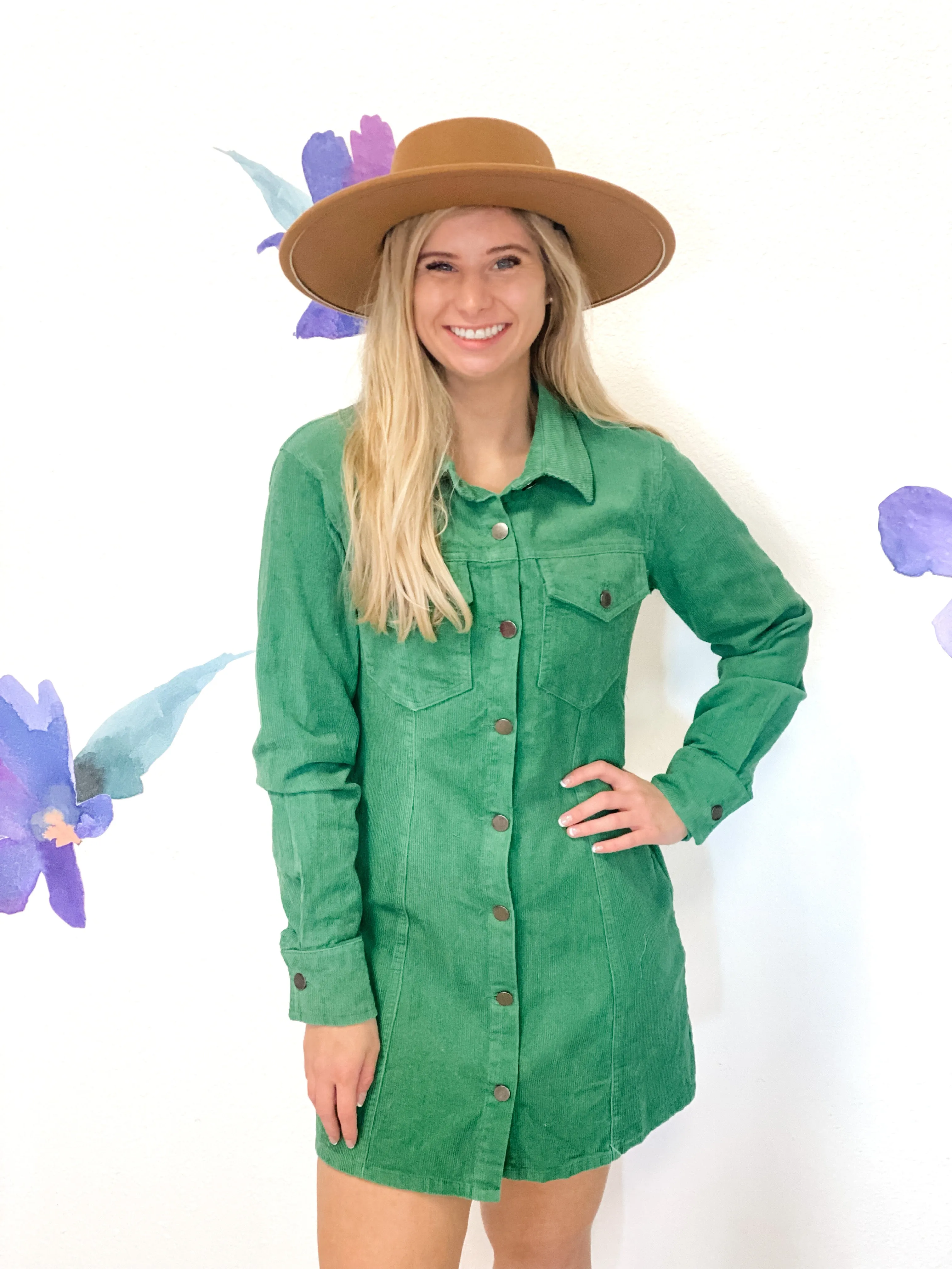 Caroling Corduroy Dress