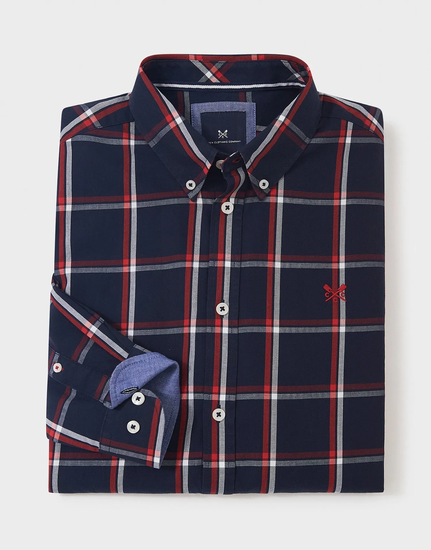 Crew Clothing Mens William Checked Shirt - Long Sleeved