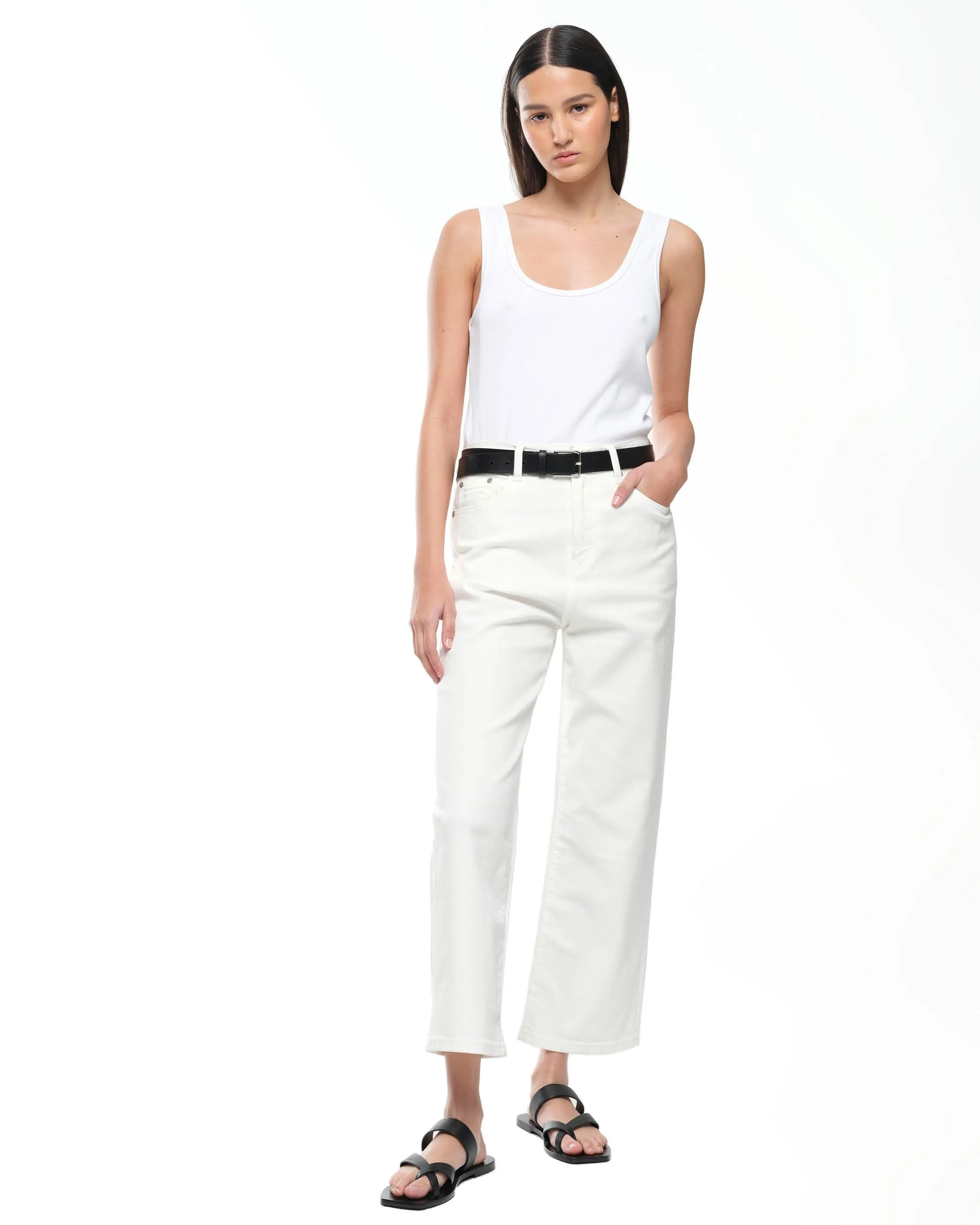 CROP WIDE LEG - OFF WHITE