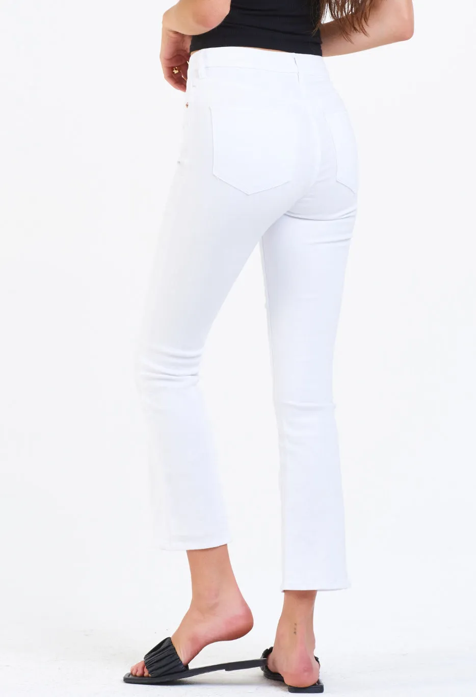 Dear John Jeanne High Rise Flare Jeans Optic White