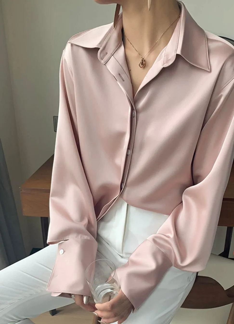 Delilah Luxe Satin Shirt