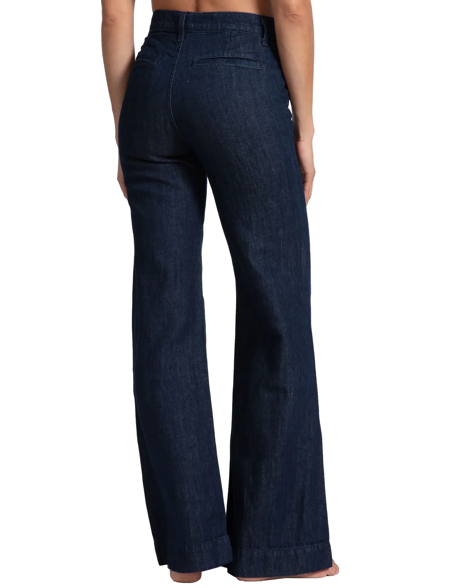 Denim Wide Leg Trouser (Indigo Linen)