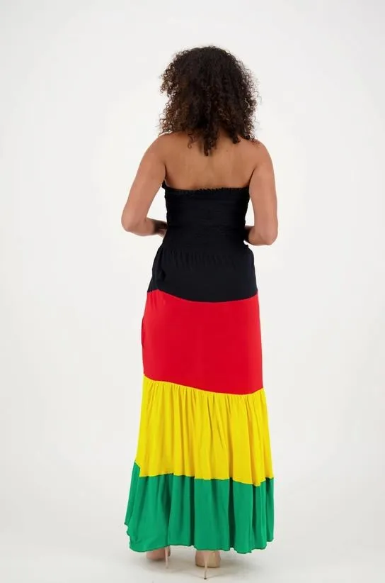 Dress - One Love Rasta Tube Dress