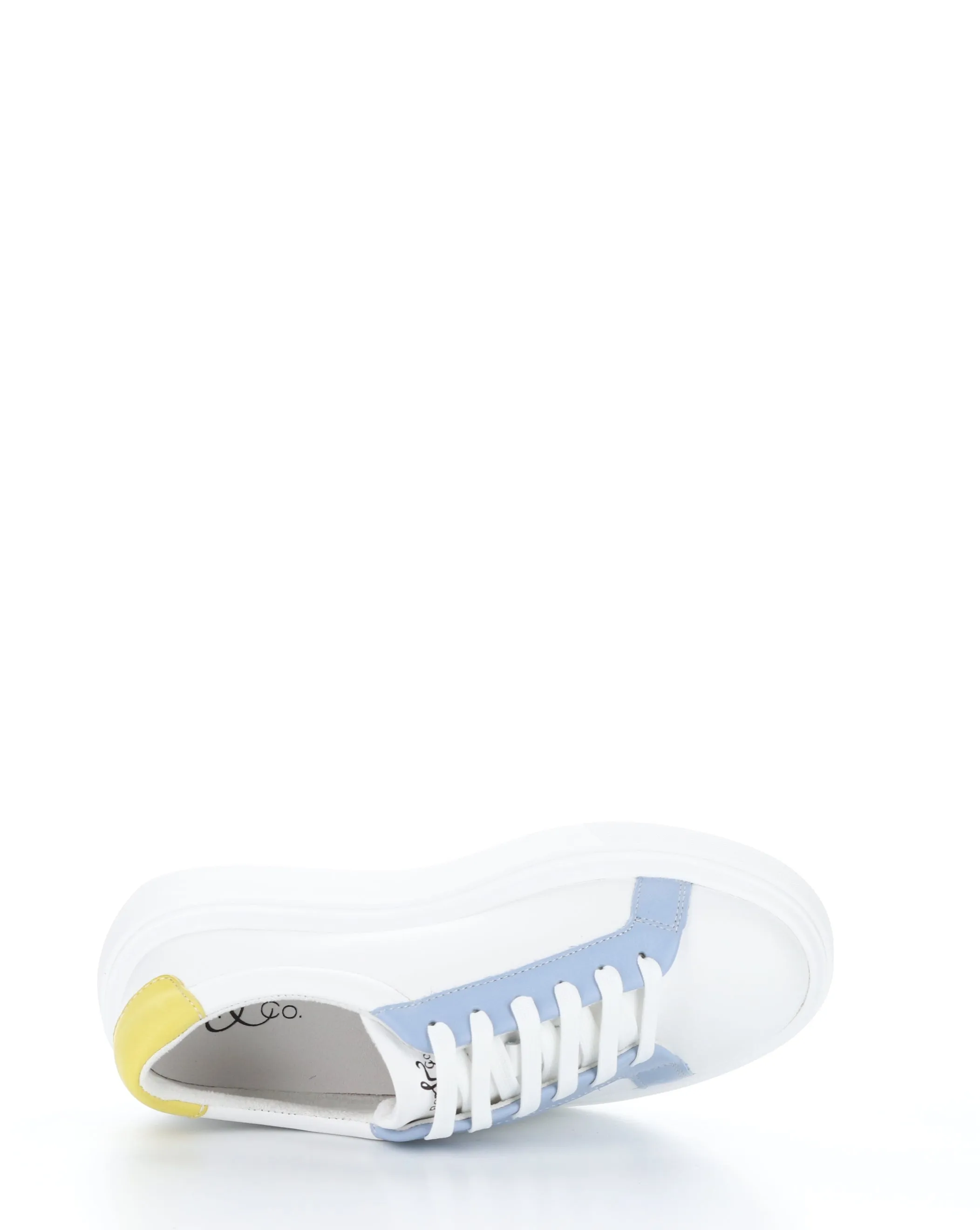 FUZI WHITE/SKY/YELLOW Lace-up Shoes