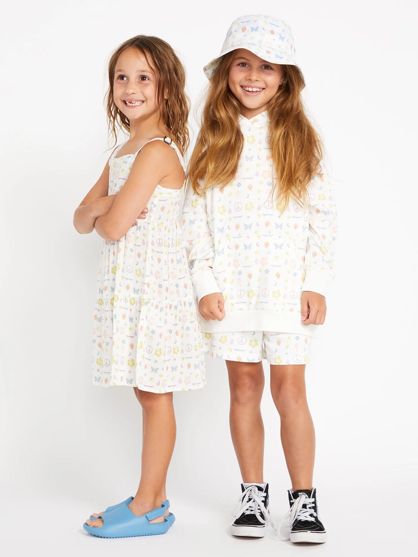 Girls Stickerbook Dress - Star White