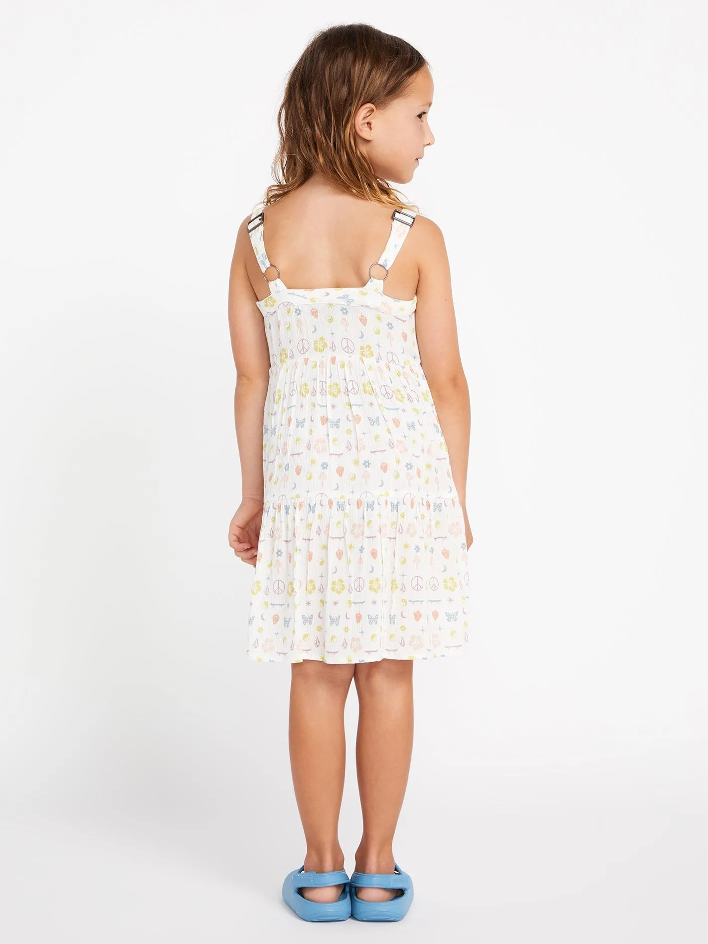 Girls Stickerbook Dress - Star White