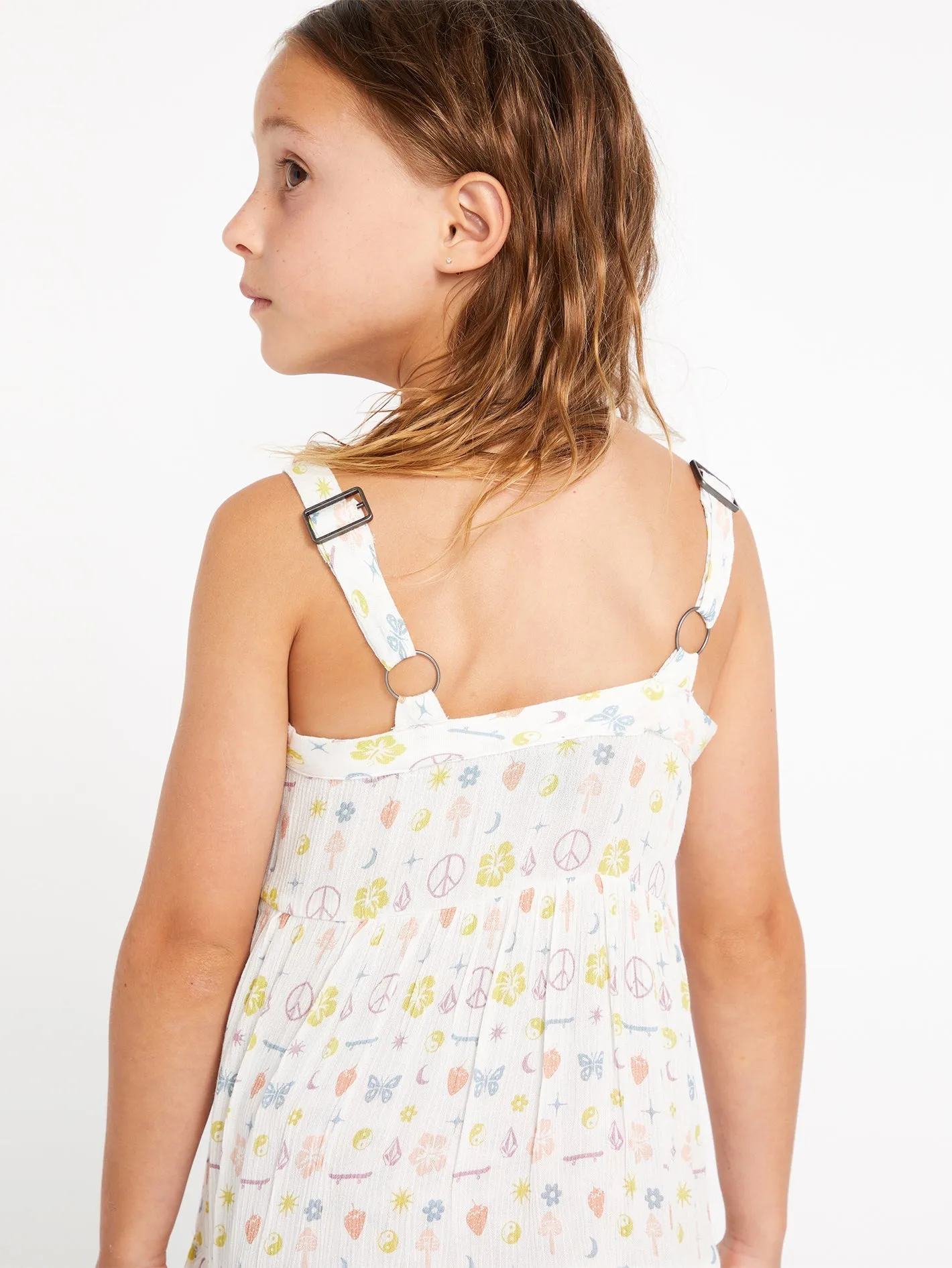 Girls Stickerbook Dress - Star White