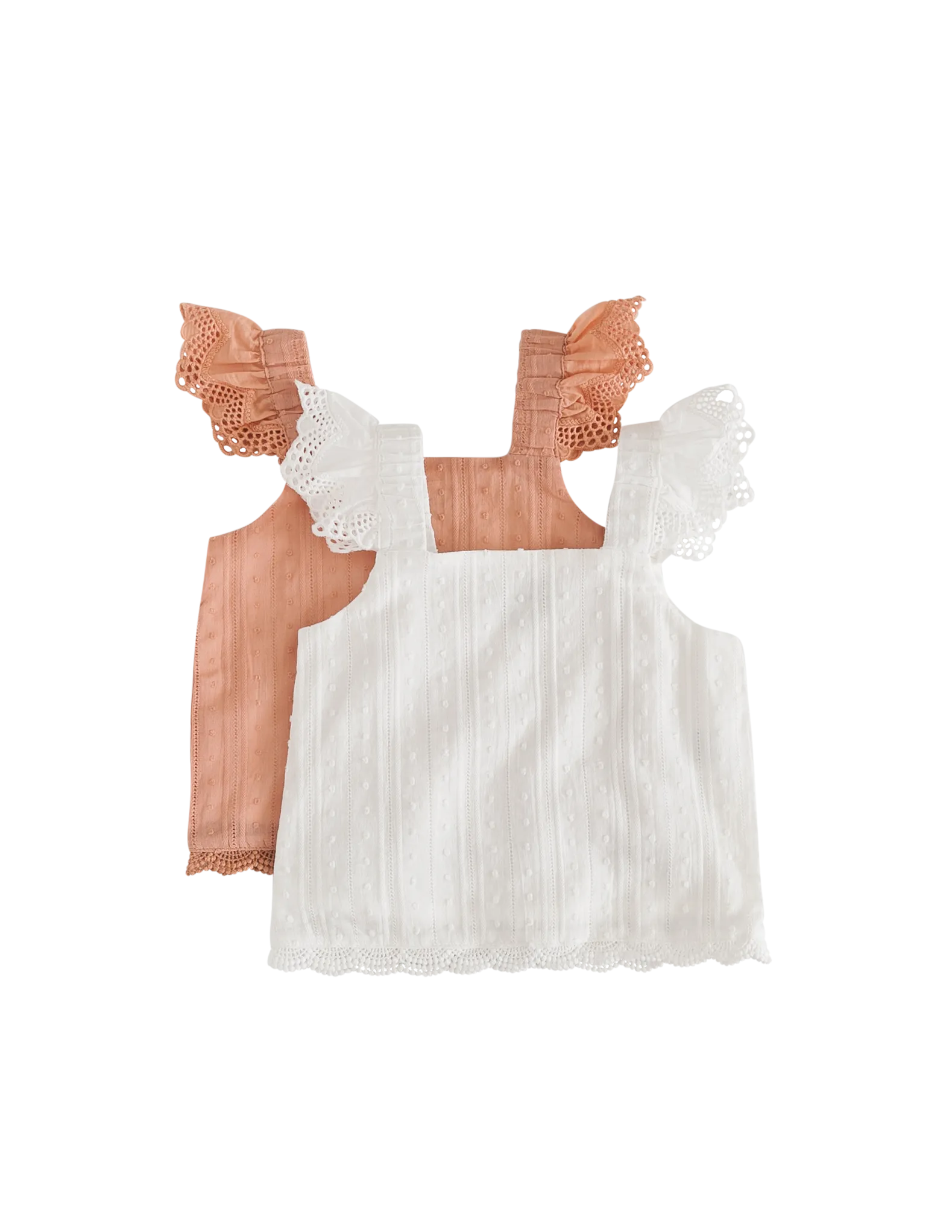 Giselle Winged Cotton Top - White