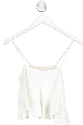 H&M Cream Floaty Cropped Cami UK 4