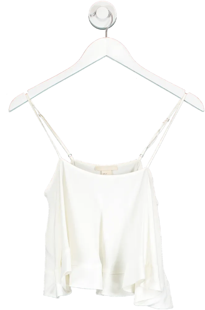 H&M Cream Floaty Cropped Cami UK 4