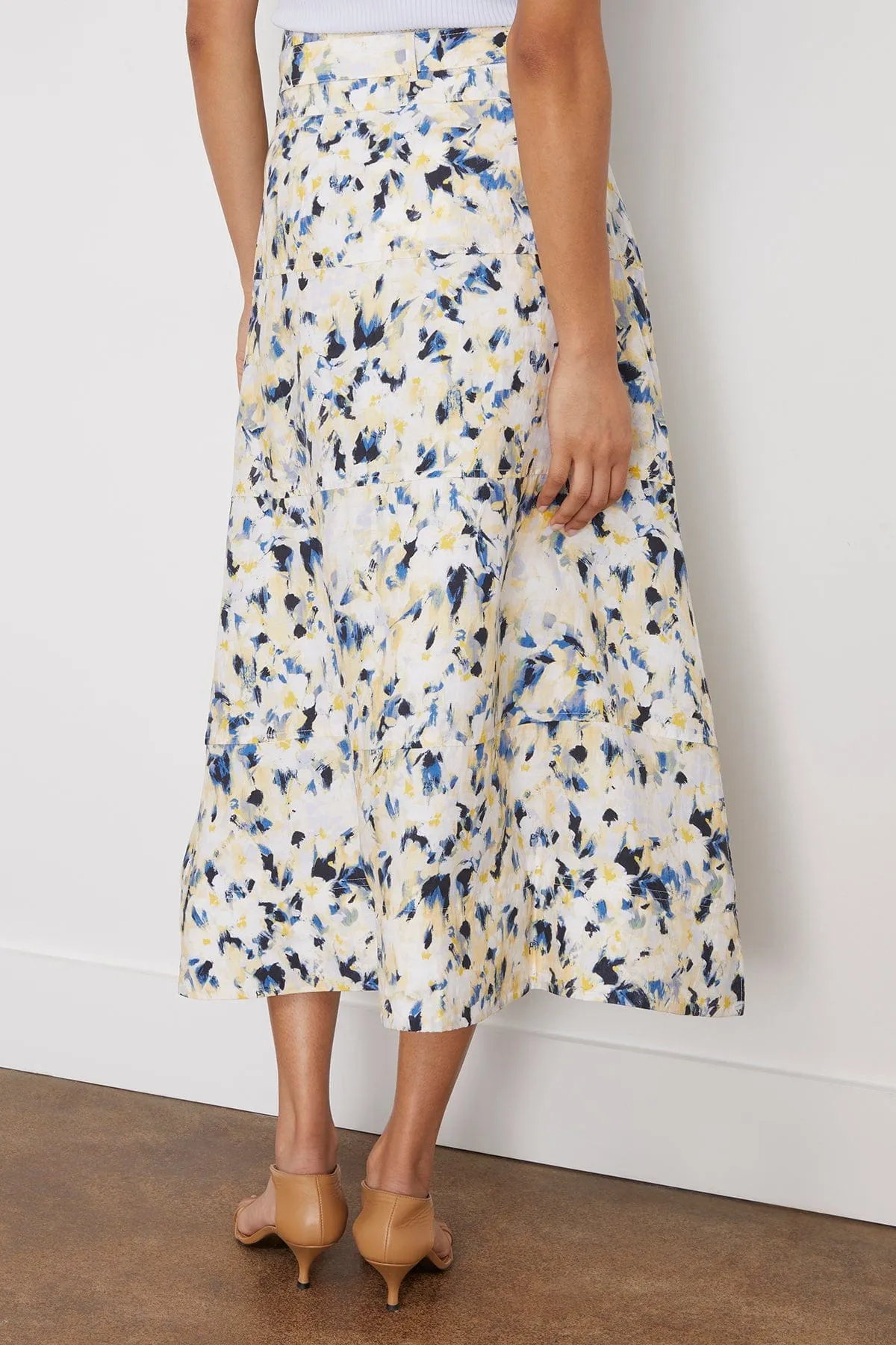 Hudson Skirt in Cream/Maritime Blue (TS)