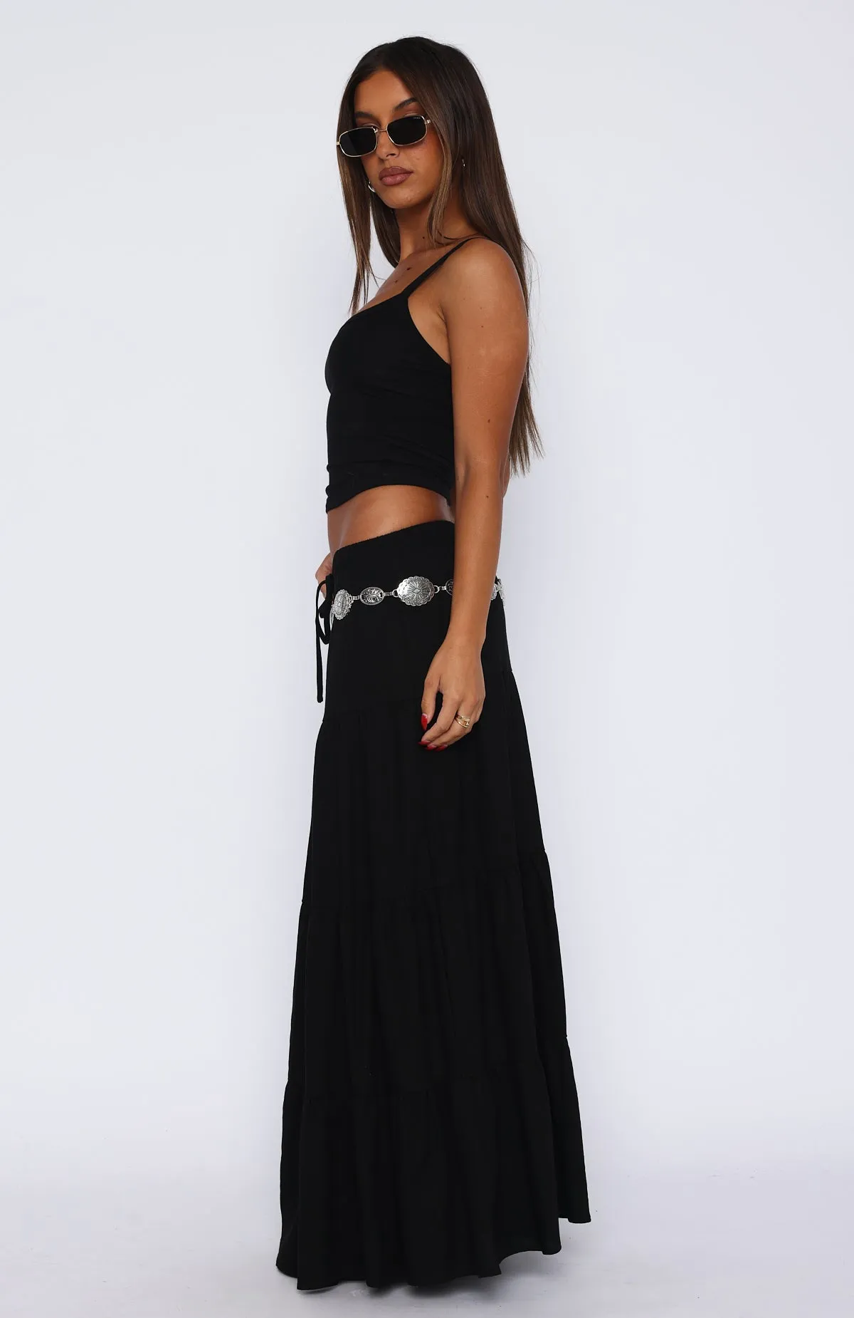 In That Moment Maxi Skirt Black