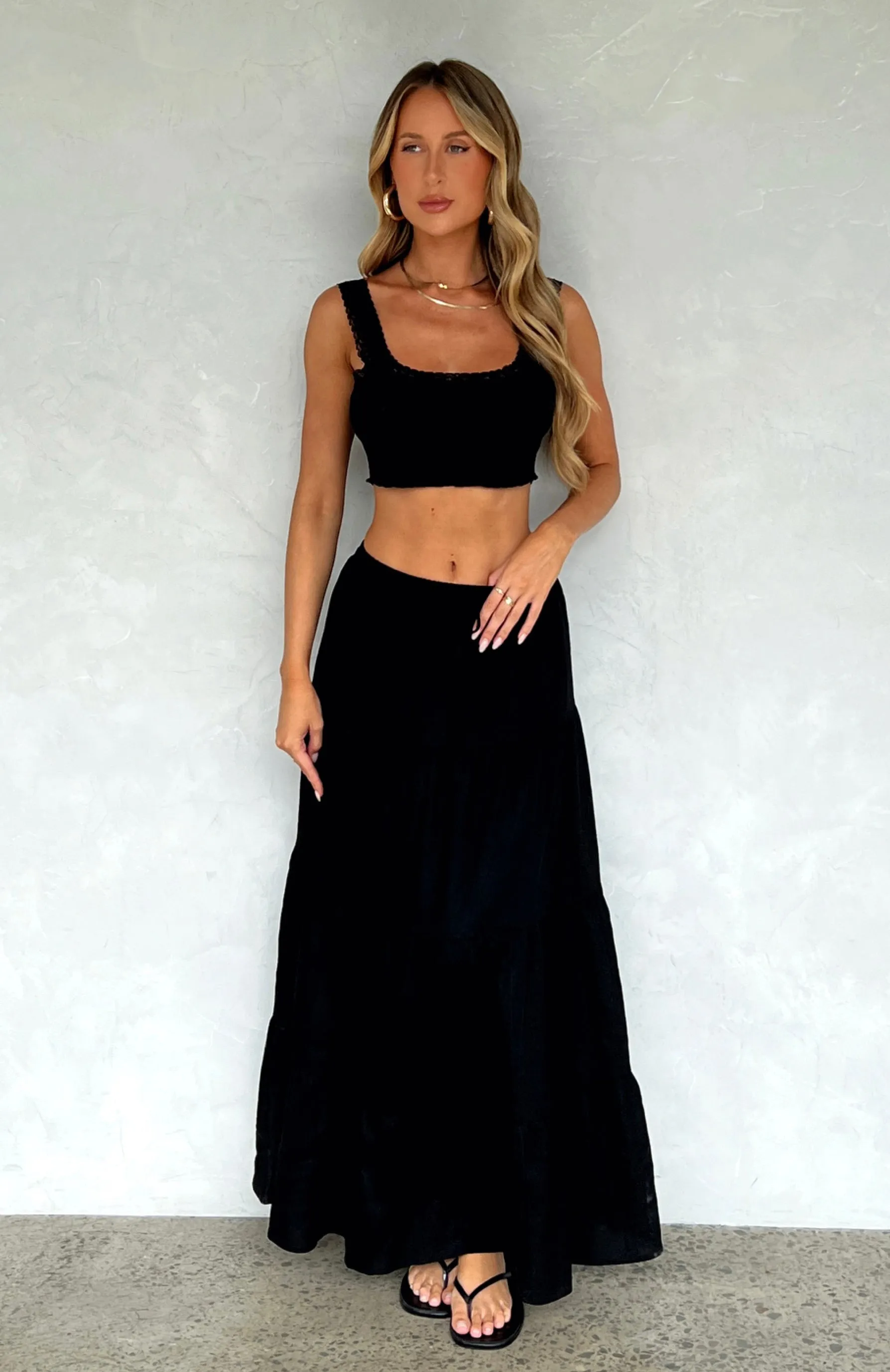 In That Moment Maxi Skirt Black