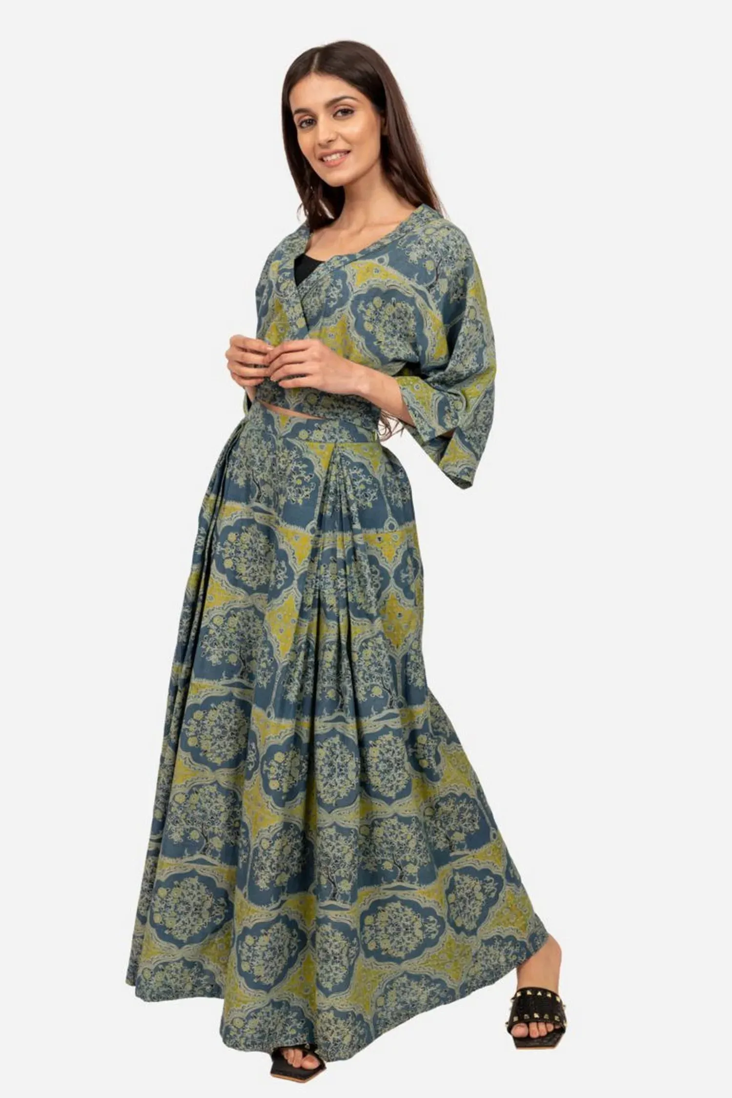 INDIGO AJRAKH PRINT COORD SET