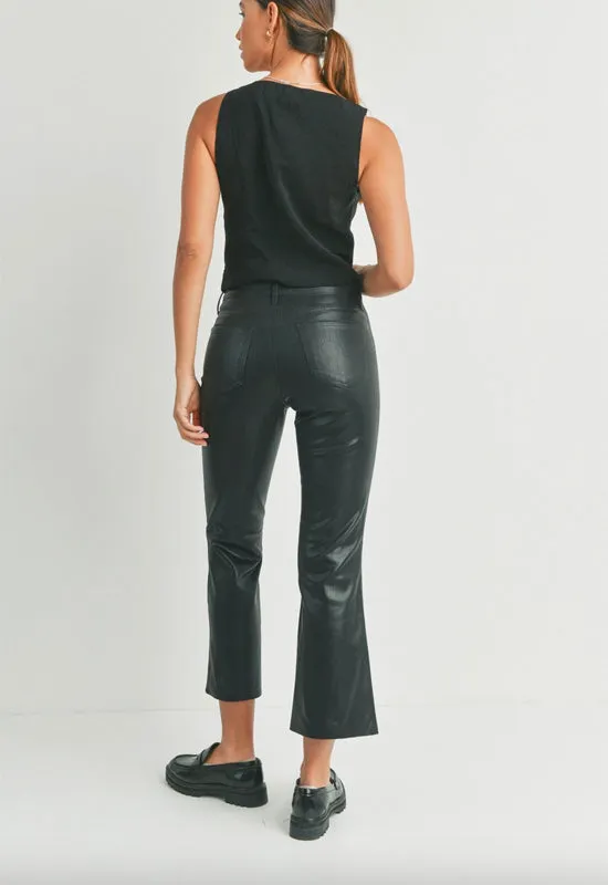 Just Black - Cropped Kick Flare Black