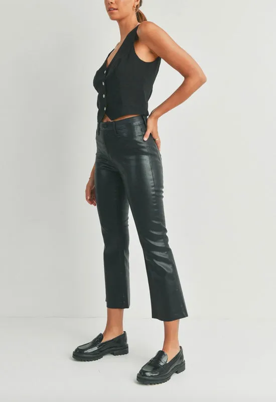 Just Black - Cropped Kick Flare Black