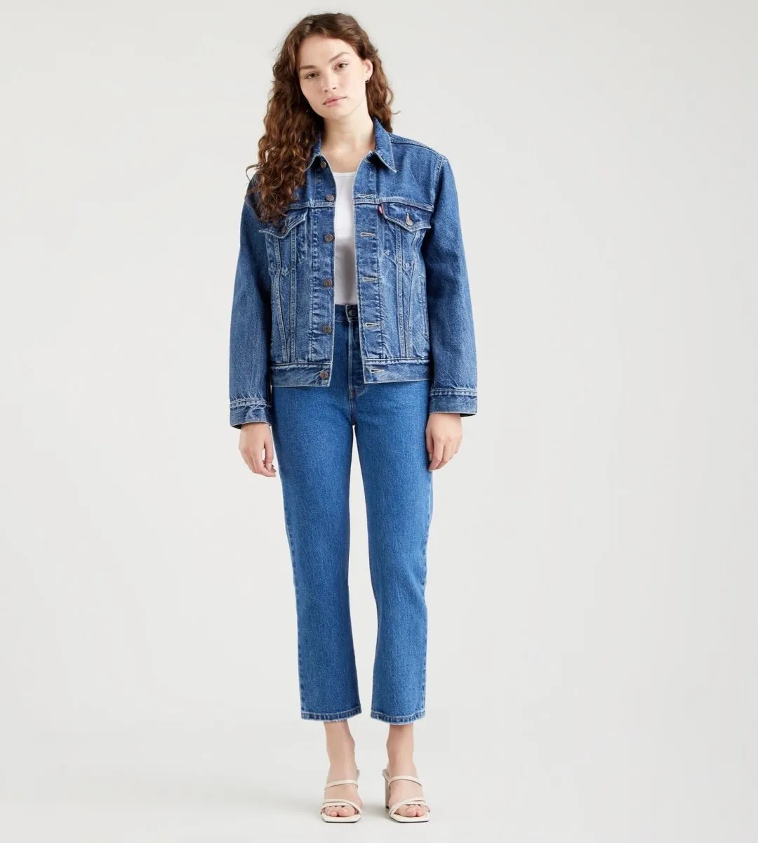 Levi’s 501 CROP Jazz pop Med Indigo - Worn In