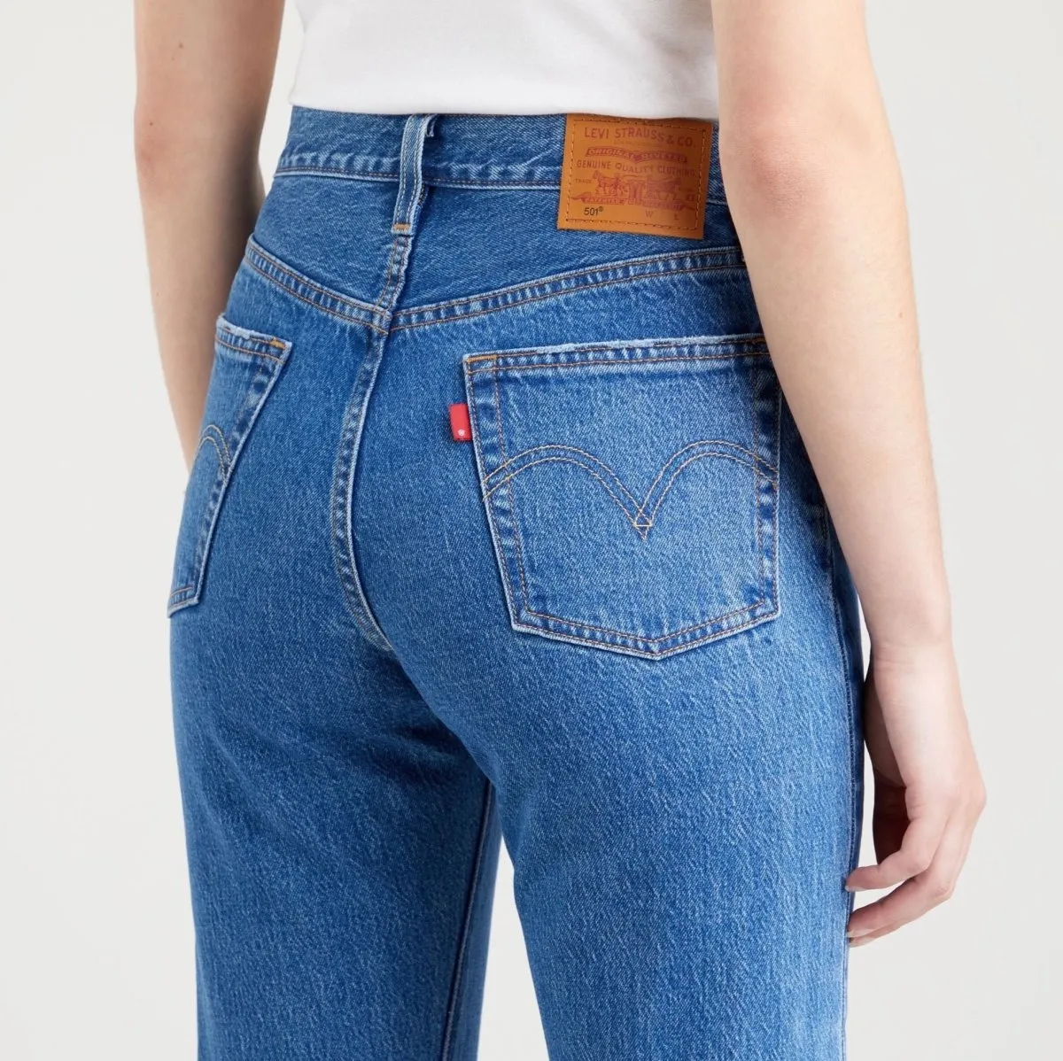 Levi’s 501 CROP Jazz pop Med Indigo - Worn In