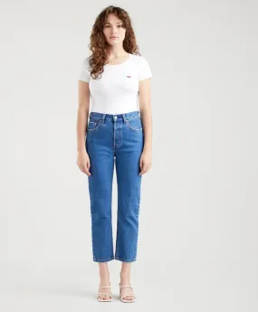 Levi’s 501 CROP Jazz pop Med Indigo - Worn In