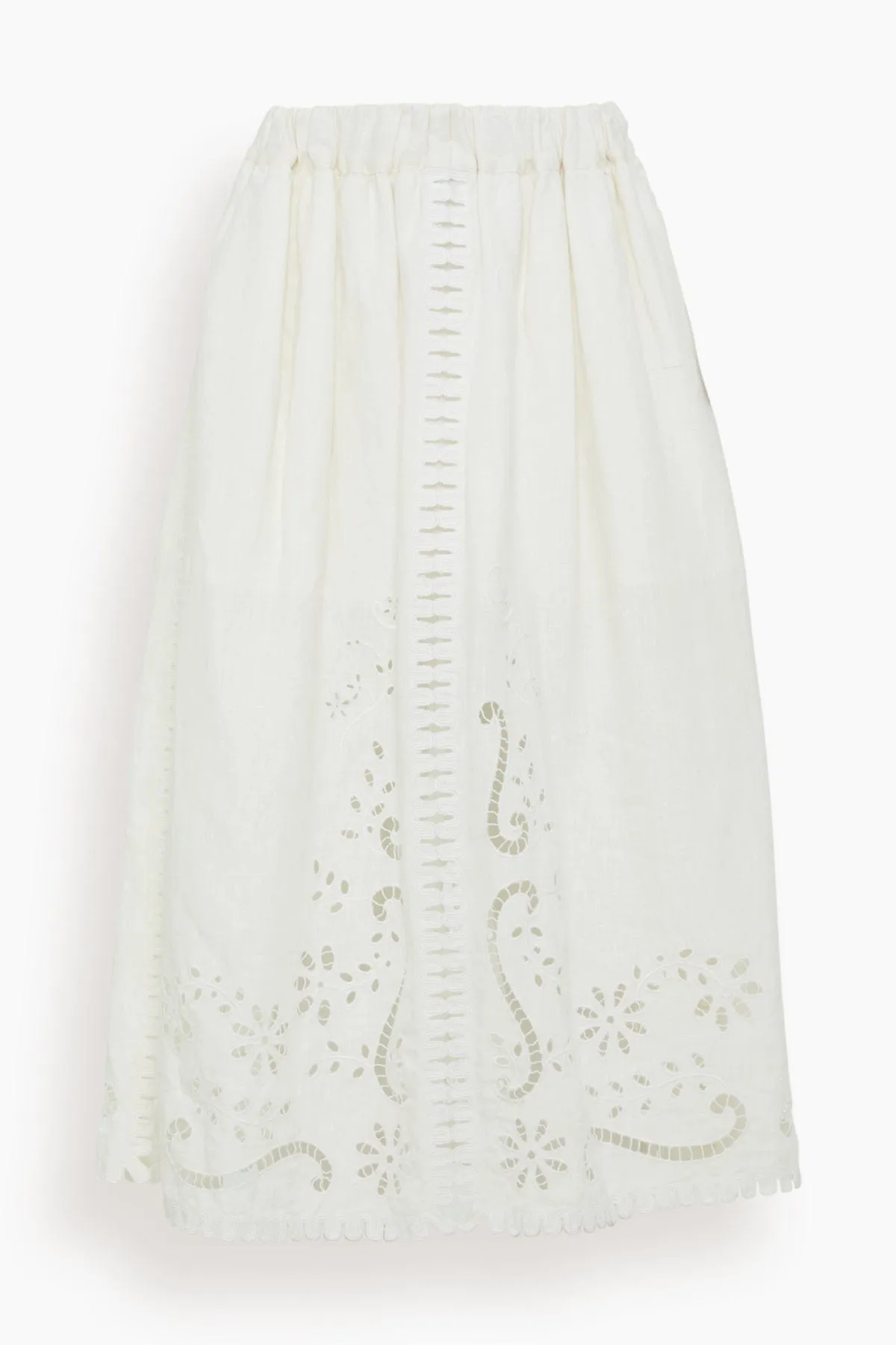 Liat Embroidery Skirt in White