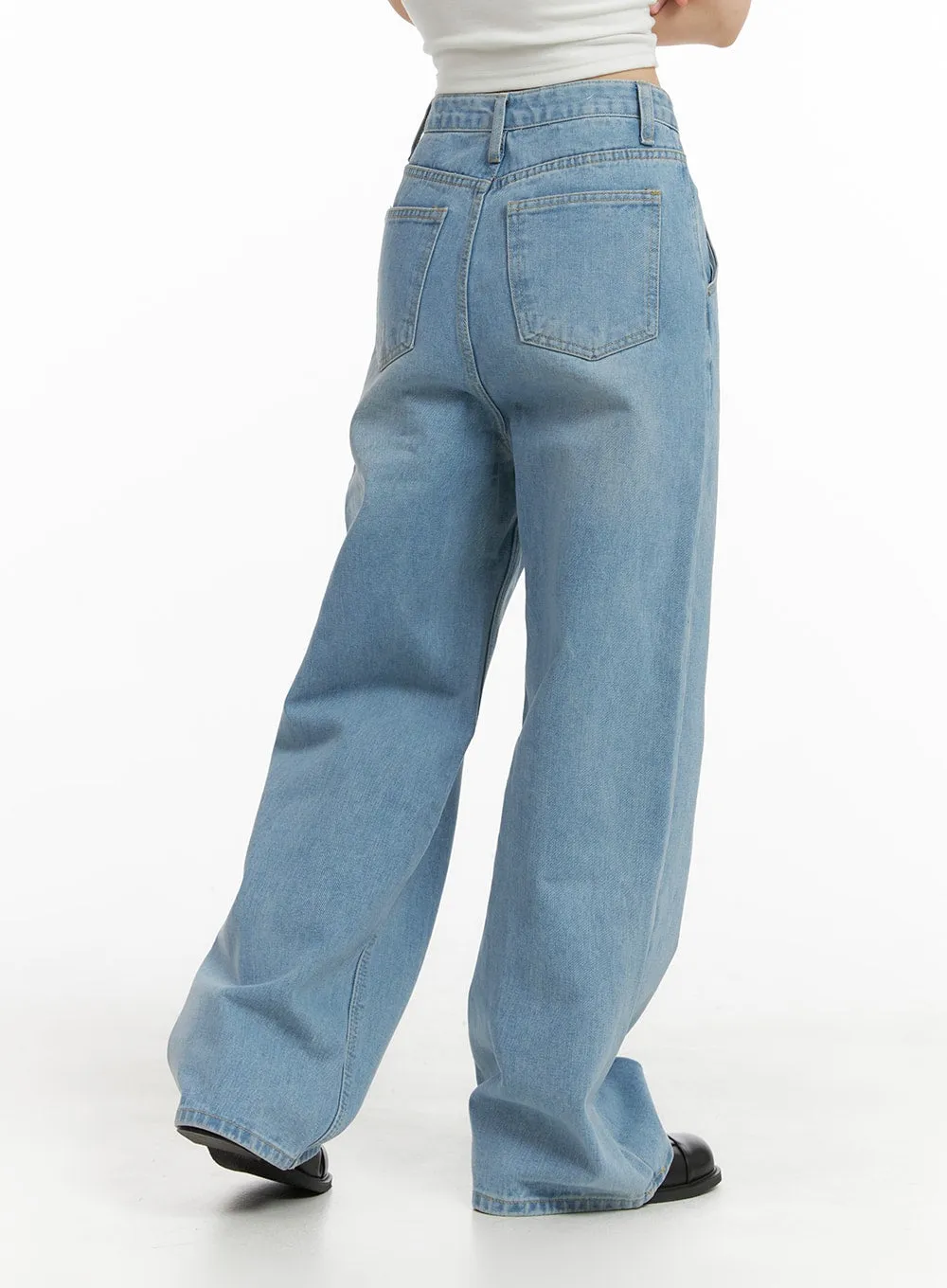 Light Washed Baggy Jeans OM408