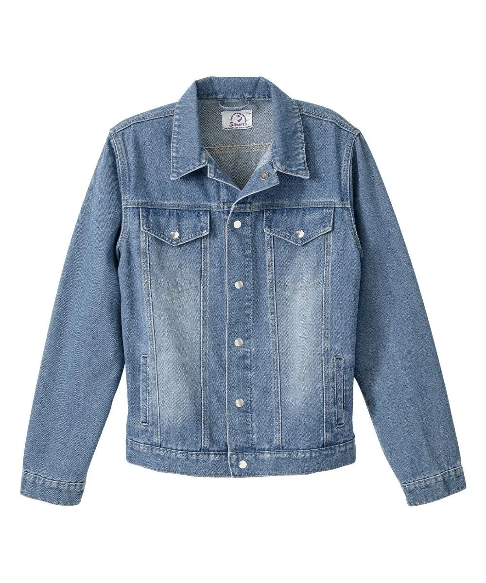 Men's Denim Jacket with Magnetic Buttons