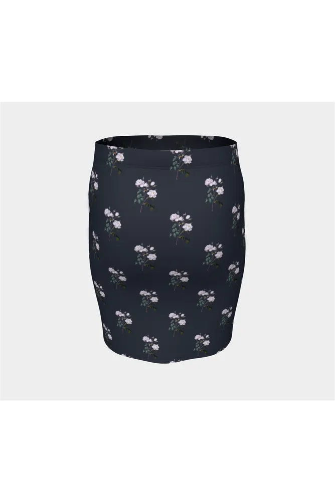 Midnight Bellflower Fitted Skirt