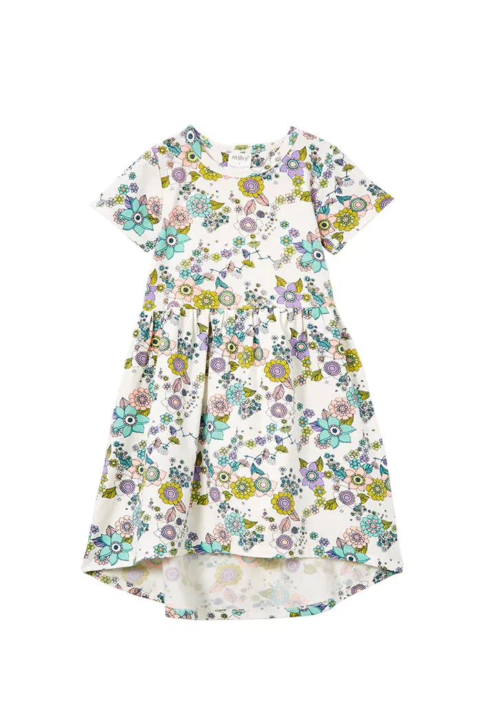 Milky Daisy Chain Hi-Lo Dress