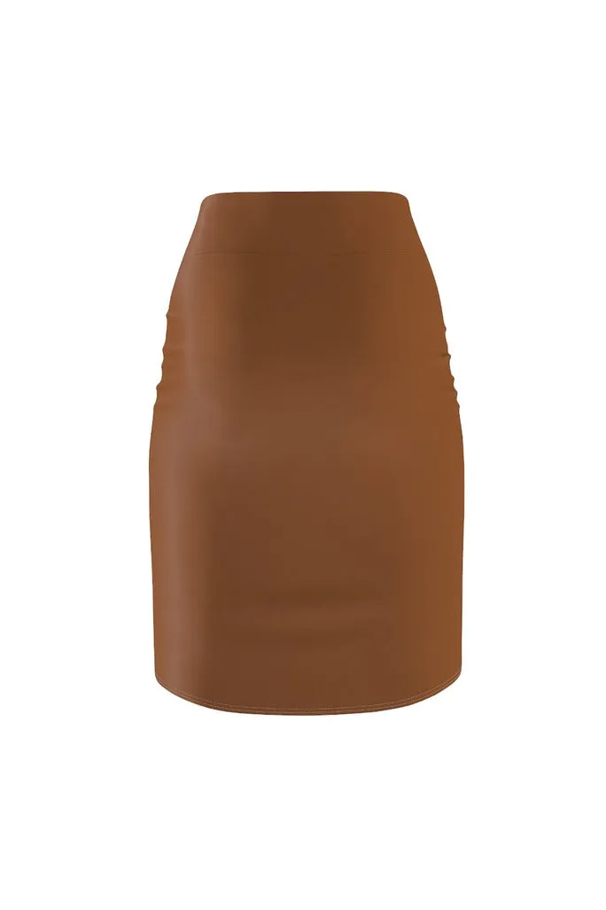 Mocha Women's Pencil Skirt