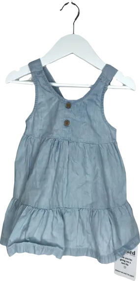 Mori Baby Blue Denim Dress 3-6 Months