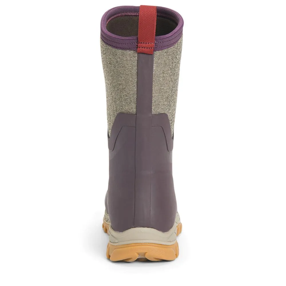 'Muck' Women's 12" Arctic Sport II Mid WP Winter - Wine / Herrigbone