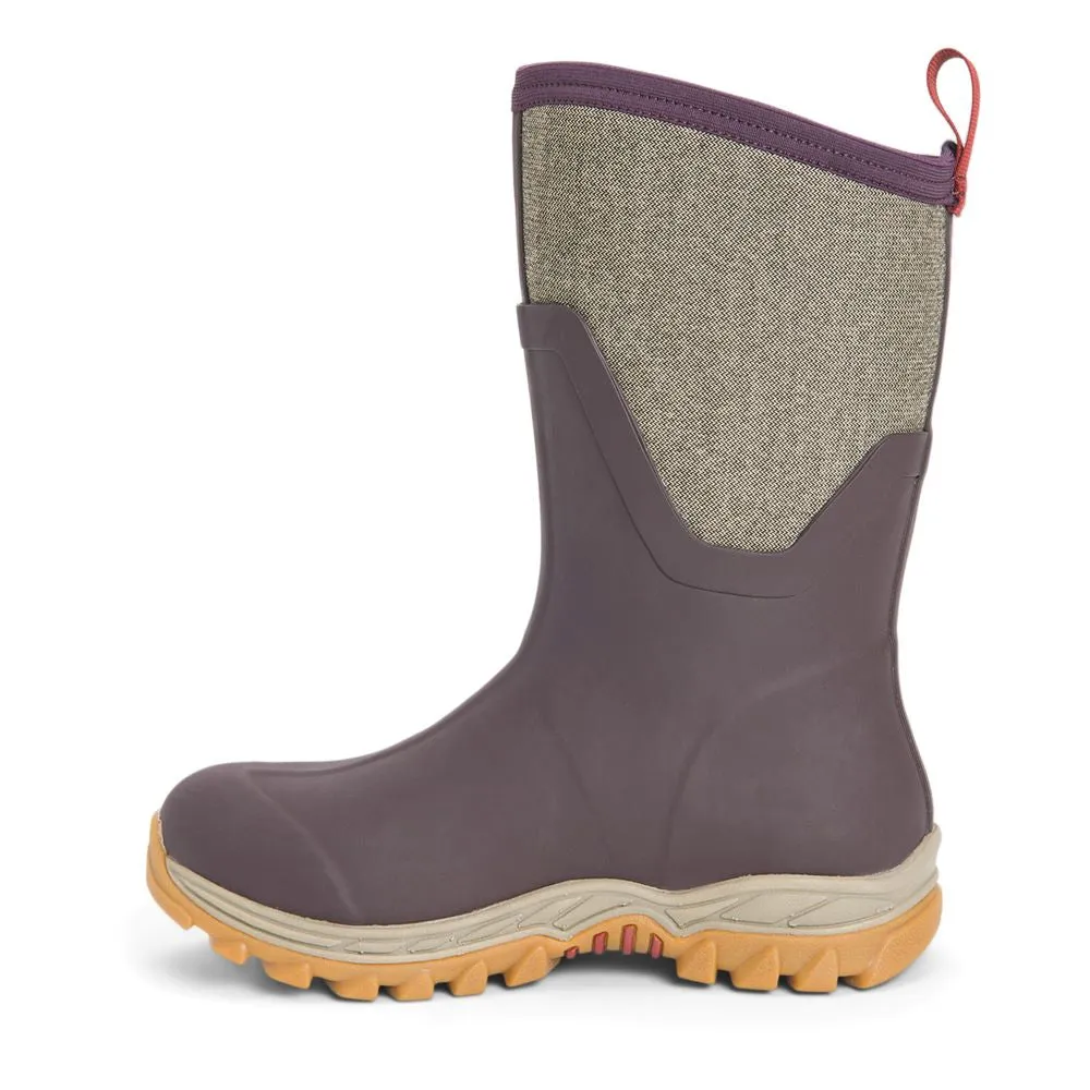 'Muck' Women's 12" Arctic Sport II Mid WP Winter - Wine / Herrigbone