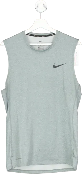 Nike Grey Dri Fit Tight Fit Logo Vest UK L