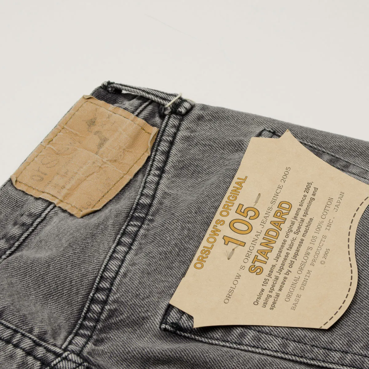 orSlow - Standard Denim 105 - 90's Black Denim Bleach