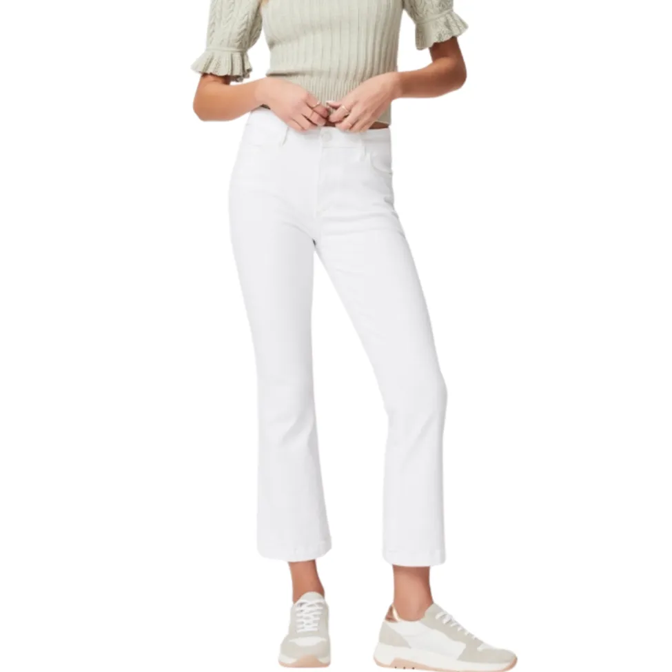 PAIGE Colette Crop Flare - Crisp White